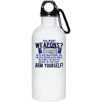 Load image into Gallery viewer, Designs by MyUtopia Shout Out:Doctor Who TARDIS Books Are The Best Weapon Stainless Steel Water Bottle
