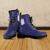 Load image into Gallery viewer, Designs by MyUtopia Shout Out:Doctor Who&#39;s TARDIS inspired Faux Leather 7 Eye Lace-up Boots
