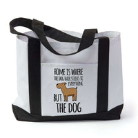 Load image into Gallery viewer, Designs by MyUtopia Shout Out:Dog Hair at Home Canvas Totebag Gym / Beach / Pool Gear Bag
