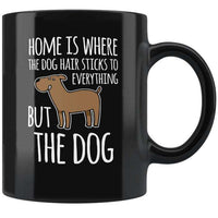 Load image into Gallery viewer, Designs by MyUtopia Shout Out:Dog Hair at Home Ceramic Coffee Mug - Black,11 oz / Black,Ceramic Coffee Mug

