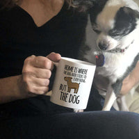 Load image into Gallery viewer, Designs by MyUtopia Shout Out:Dog Hair at Home Ceramic Coffee Mug - White
