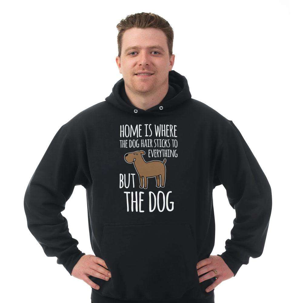 Designs by MyUtopia Shout Out:Dog Hair at Home Core Fleece Pullover Hoodie