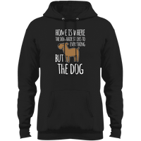 Load image into Gallery viewer, Designs by MyUtopia Shout Out:Dog Hair at Home Core Fleece Pullover Hoodie,S / Jet Black,Sweatshirts

