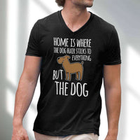 Load image into Gallery viewer, Designs by MyUtopia Shout Out:Dog Hair at Home Ladies&#39; V-Neck T-Shirt
