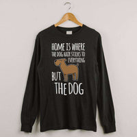 Load image into Gallery viewer, Designs by MyUtopia Shout Out:Dog Hair at Home Long Sleeve Unisex Ultra Cotton T-Shirt,Black / S,Long Sleeve T-Shirts
