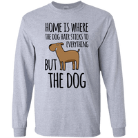 Load image into Gallery viewer, Designs by MyUtopia Shout Out:Dog Hair at Home Long Sleeve Unisex Ultra Cotton T-Shirt,Sport Grey / S,Long Sleeve T-Shirts
