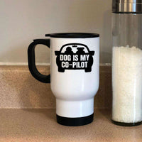Load image into Gallery viewer, Designs by MyUtopia Shout Out:Dog is My Co-Pilot 14 oz White Travel Mug
