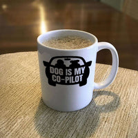 Load image into Gallery viewer, Designs by MyUtopia Shout Out:Dog is My Co-Pilot Ceramic Coffee Mug - White

