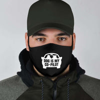 Load image into Gallery viewer, Designs by MyUtopia Shout Out:Dog Is My Co-Pilot Humor Adult Fabric Face Mask with Elastic Ear Loops
