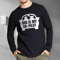 Load image into Gallery viewer, Designs by MyUtopia Shout Out:Dog is My Co-Pilot Ultra Cotton Long Sleeve T-Shirt
