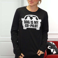 Load image into Gallery viewer, Designs by MyUtopia Shout Out:Dog is My Co-Pilot Ultra Cotton Long Sleeve T-Shirt
