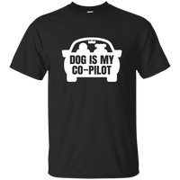Load image into Gallery viewer, Designs by MyUtopia Shout Out:Dog is My Co-Pilot Ultra Cotton Unisex T-Shirt,S / Black,Adult Unisex T-Shirt

