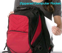 Load image into Gallery viewer, Designs by MyUtopia Shout Out:Dog Mom with Bone Embroidered Port Authority Laptop Computer Backpack
