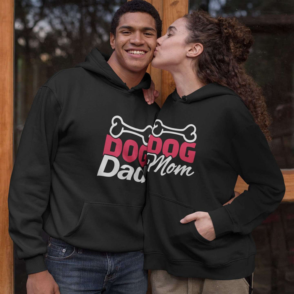Designs by MyUtopia Shout Out:Dog Parent with Bone Core Fleece Pullover Hoodie