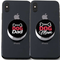 Load image into Gallery viewer, Designs by MyUtopia Shout Out:Dog Parent with Bone Hinged Pop-out Phone Grip and Stand for Smartphones and Tablets
