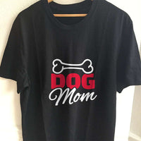 Load image into Gallery viewer, Designs by MyUtopia Shout Out:Dog Parent with Bone Ultra Cotton Unisex T-Shirt,Dog Mom - Small / Black,Adult Unisex T-Shirt
