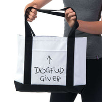 Load image into Gallery viewer, Designs by MyUtopia Shout Out:Dogfud Giver Canvas Totebag Gym / Beach / Pool Gear Bag
