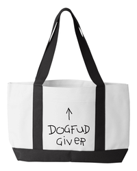Load image into Gallery viewer, Designs by MyUtopia Shout Out:Dogfud Giver Canvas Totebag Gym / Beach / Pool Gear Bag
