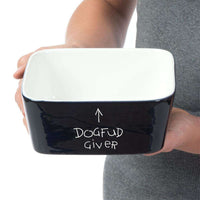 Load image into Gallery viewer, Designs by MyUtopia Shout Out:Dogfud Giver Laser Etched Dishwasher Microwave Safe Pet Bowl
