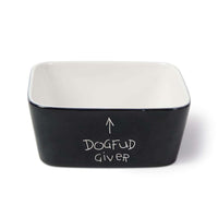 Load image into Gallery viewer, Designs by MyUtopia Shout Out:Dogfud Giver Laser Etched Dishwasher Microwave Safe Pet Bowl,Black / S,Pet Bowl
