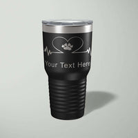 Load image into Gallery viewer, Designs by MyUtopia Shout Out:Dogs Love in My Heartbeat Personalized 30 Oz Vacuum Insulated Stainless Steel Tumbler

