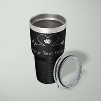 Load image into Gallery viewer, Designs by MyUtopia Shout Out:Dogs Love in My Heartbeat Personalized 30 Oz Vacuum Insulated Stainless Steel Tumbler
