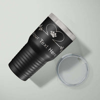 Load image into Gallery viewer, Designs by MyUtopia Shout Out:Dogs Love in My Heartbeat Personalized 30 Oz Vacuum Insulated Stainless Steel Tumbler,Black,Polar Camel Tumbler
