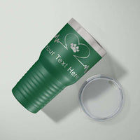 Load image into Gallery viewer, Designs by MyUtopia Shout Out:Dogs Love in My Heartbeat Personalized 30 Oz Vacuum Insulated Stainless Steel Tumbler,Green,Polar Camel Tumbler
