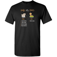Load image into Gallery viewer, Designs by MyUtopia Shout Out:Dogs VS Cats Adult Unisex T-Shirt Special Offer,Small / Black,Adult Unisex T-Shirt
