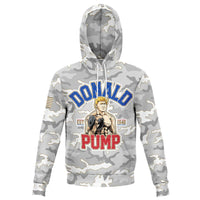 Load image into Gallery viewer, Designs by MyUtopia Shout Out:Donald Pump Funny Trump Humor - Fashion Fleece Lined Hooded Sweatshirt,XS / Grey,Fashion Hoodie - AOP
