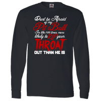 Load image into Gallery viewer, Designs by MyUtopia Shout Out:Don&#39;t Fear My Pitbull, Fear Me Adult Long Sleeve Tee,Black / S,Long Sleeve T-Shirts

