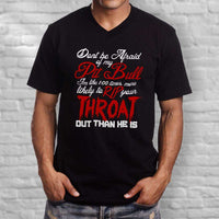Load image into Gallery viewer, Designs by MyUtopia Shout Out:Don&#39;t Fear My Pitbull, Fear Me Adult Unisex V Neck Tee
