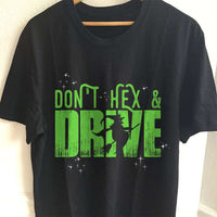 Load image into Gallery viewer, Designs by MyUtopia Shout Out:Don&#39;t Hex and Drive Adult Unisex Cotton Short Sleeve T-Shirt,S / Black,Adult Unisex T-Shirt
