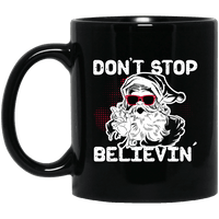Load image into Gallery viewer, Designs by MyUtopia Shout Out:Don&#39;t Stop Believin - Ceramic Coffee Mug - Black,11 oz / Black,Ceramic Coffee Mug
