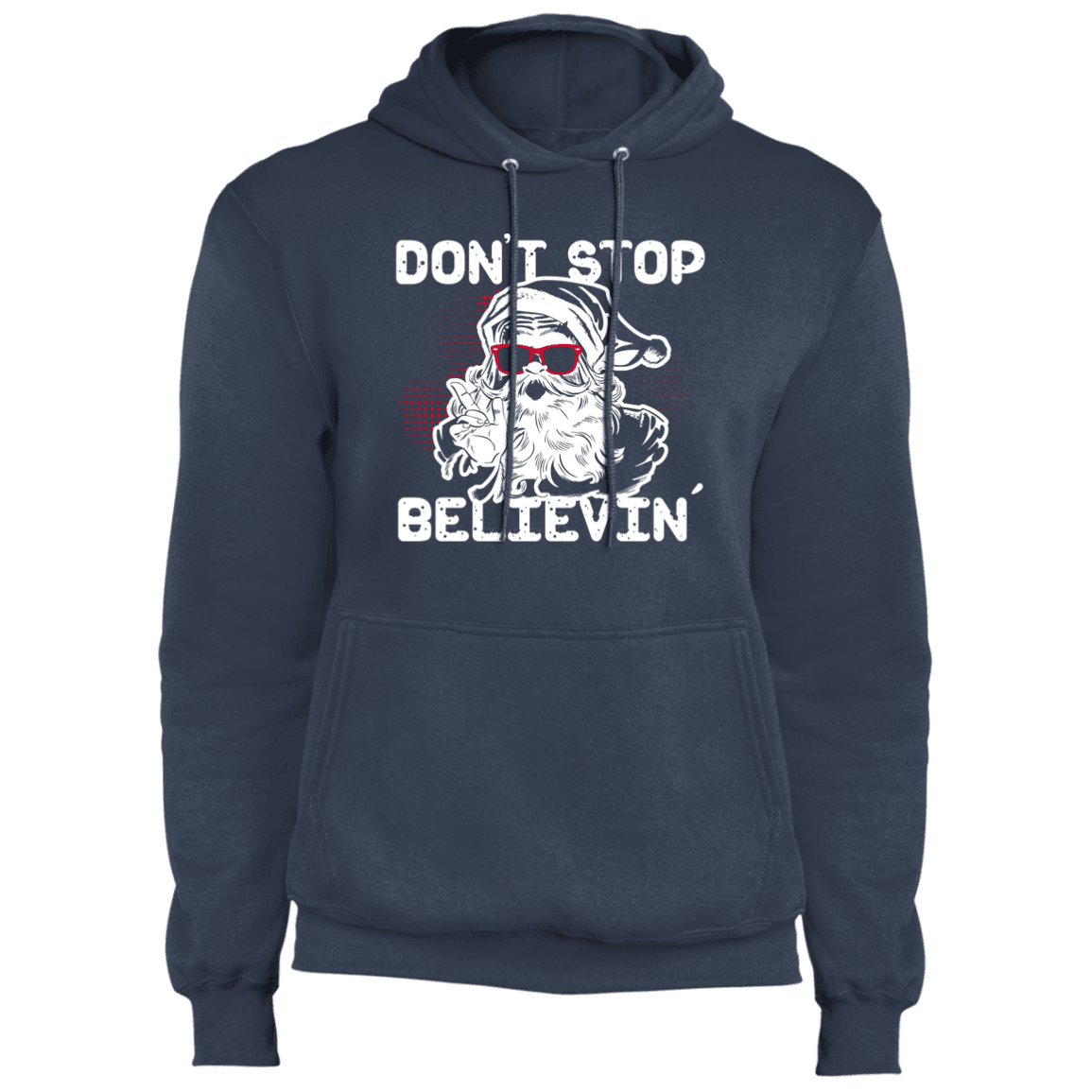 Designs by MyUtopia Shout Out:Don't Stop Believin - Core Fleece Unisex Pullover Hoodie,Navy / S,Sweatshirts