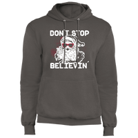 Load image into Gallery viewer, Designs by MyUtopia Shout Out:Don&#39;t Stop Believin - Core Fleece Unisex Pullover Hoodie,Charcoal / S,Sweatshirts
