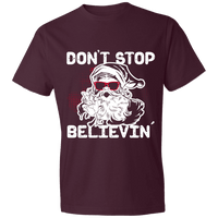 Load image into Gallery viewer, Designs by MyUtopia Shout Out:Don&#39;t Stop Believin - Lightweight Unisex T-Shirt,Maroon / S,Adult Unisex T-Shirt
