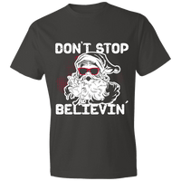 Load image into Gallery viewer, Designs by MyUtopia Shout Out:Don&#39;t Stop Believin - Lightweight Unisex T-Shirt,Smoke / S,Adult Unisex T-Shirt
