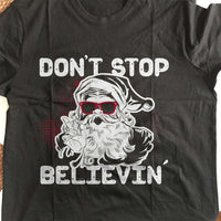 Load image into Gallery viewer, Designs by MyUtopia Shout Out:Don&#39;t Stop Believin&#39; Santa Adult Unisex T-Shirt
