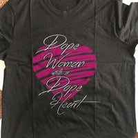 Load image into Gallery viewer, Designs by MyUtopia Shout Out:Dope Woman With A Dope Heart Adult Unisex T-Shirt
