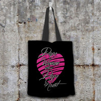 Load image into Gallery viewer, Designs by MyUtopia Shout Out:Dope Woman with a Dope Heart Fabric Totebag Reusable Shopping Tote
