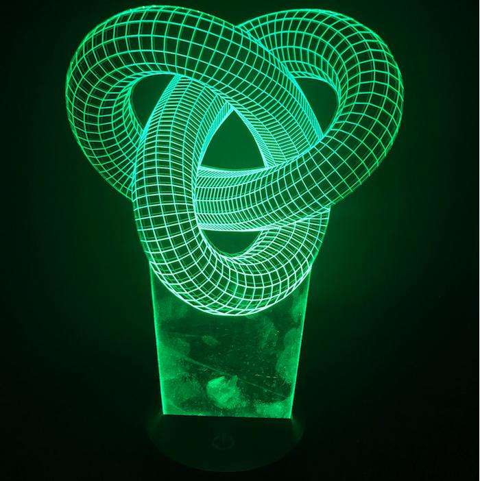 Designs by MyUtopia Shout Out:Double Knot USB Powered LED Night-light Lamp Glows in Multiple Colors