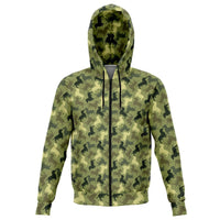 Load image into Gallery viewer, Designs by MyUtopia Shout Out:Doxie Shaped Camo Print Fleace Lined Fashion Hooded Jacket,XS,Fashion Zip-Up Hoodie - AOP
