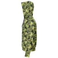 Load image into Gallery viewer, Designs by MyUtopia Shout Out:Doxie Shaped Camo Print Fleace Lined Fashion Hooded Jacket
