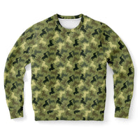 Load image into Gallery viewer, Designs by MyUtopia Shout Out:Doxie Shaped Camo Print Fleece Lined Fashion Sweatshirt,XS,Fashion Sweatshirt - AOP
