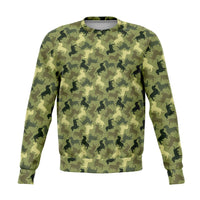 Load image into Gallery viewer, Designs by MyUtopia Shout Out:Doxie Shaped Camo Print Fleece Lined Fashion Sweatshirt
