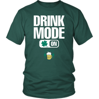 Load image into Gallery viewer, Designs by MyUtopia Shout Out:Drink Mode On T-Shirt,Dark Green / S,Adult Unisex T-Shirt
