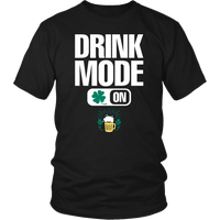 Load image into Gallery viewer, Designs by MyUtopia Shout Out:Drink Mode On T-Shirt,Black / S,Adult Unisex T-Shirt
