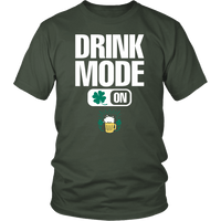 Load image into Gallery viewer, Designs by MyUtopia Shout Out:Drink Mode On T-Shirt,Olive / S,Adult Unisex T-Shirt
