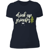 Load image into Gallery viewer, Designs by MyUtopia Shout Out:Drink Up Grinches - Ultra Cotton Ladies&#39; T-Shirt,Midnight Navy / X-Small,Ladies T-Shirts
